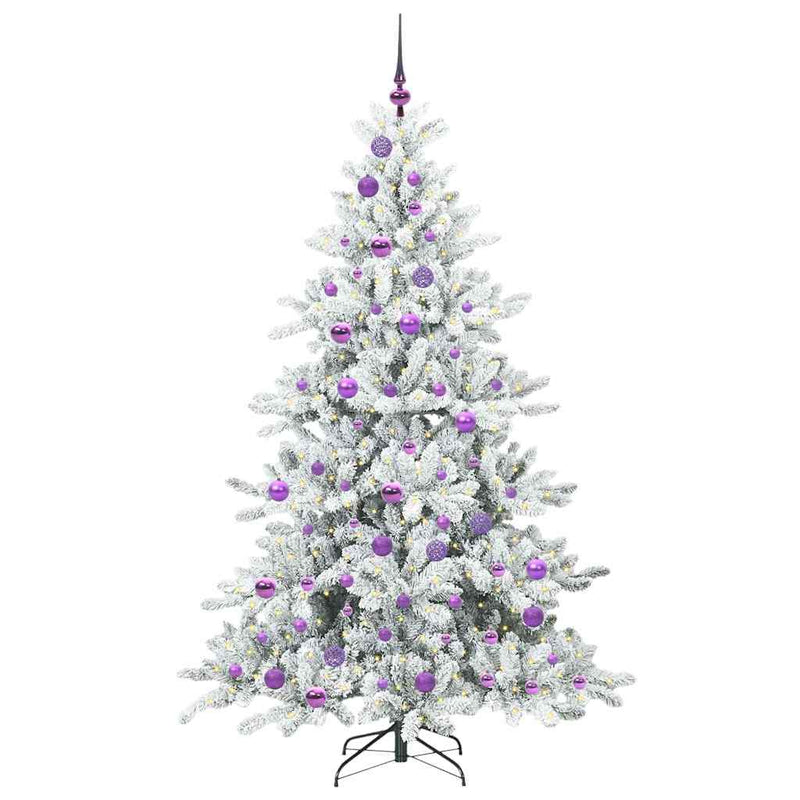 vidaXL Műanyag Hajtogatós Karácsonyfa 300 LED-del 180 cm PVC