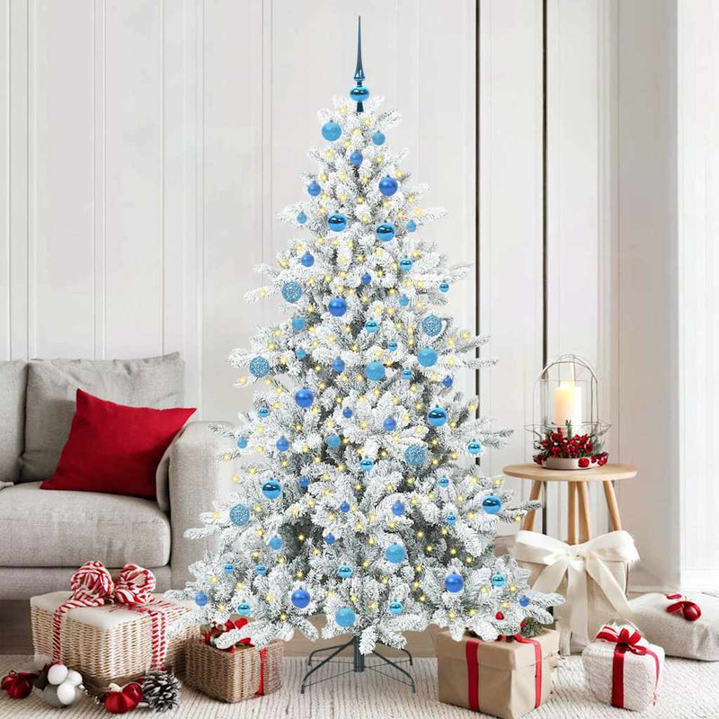 vidaXL Műanyag Hajtogatós Karácsonyfa 300 LED-del 180 cm PVC