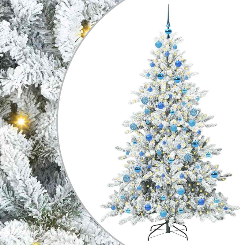vidaXL Műanyag Hajtogatós Karácsonyfa 300 LED-del 180 cm PVC