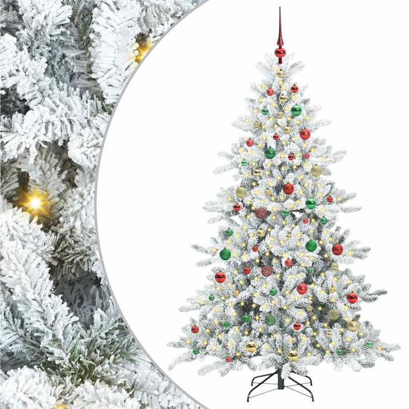 vidaXL Műanyag Hajtogatós Karácsonyfa 300 LED-del 180 cm PVC