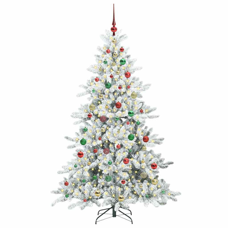 vidaXL Műanyag Hajtogatós Karácsonyfa 300 LED-del 180 cm PVC