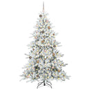 vidaXL Műanyag Hajtogatós Karácsonyfa 300 LED-del 210 cm PVC