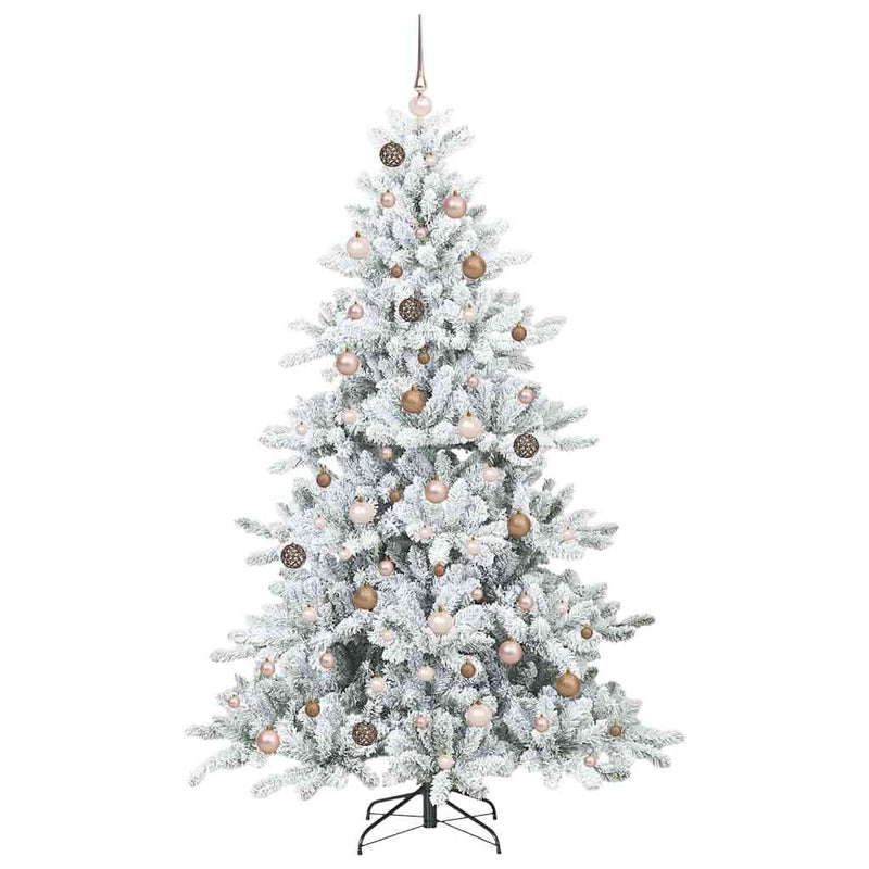 vidaXL Műanyag Hajtogatós Karácsonyfa 300 LED-del 210 cm PVC
