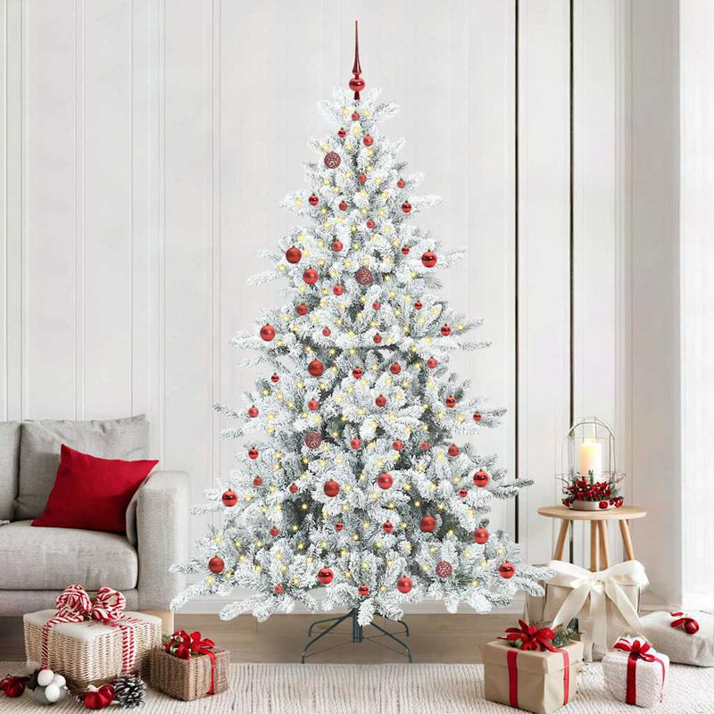 vidaXL Műanyag Hajtogatós Karácsonyfa 300 LED-del 210 cm PVC
