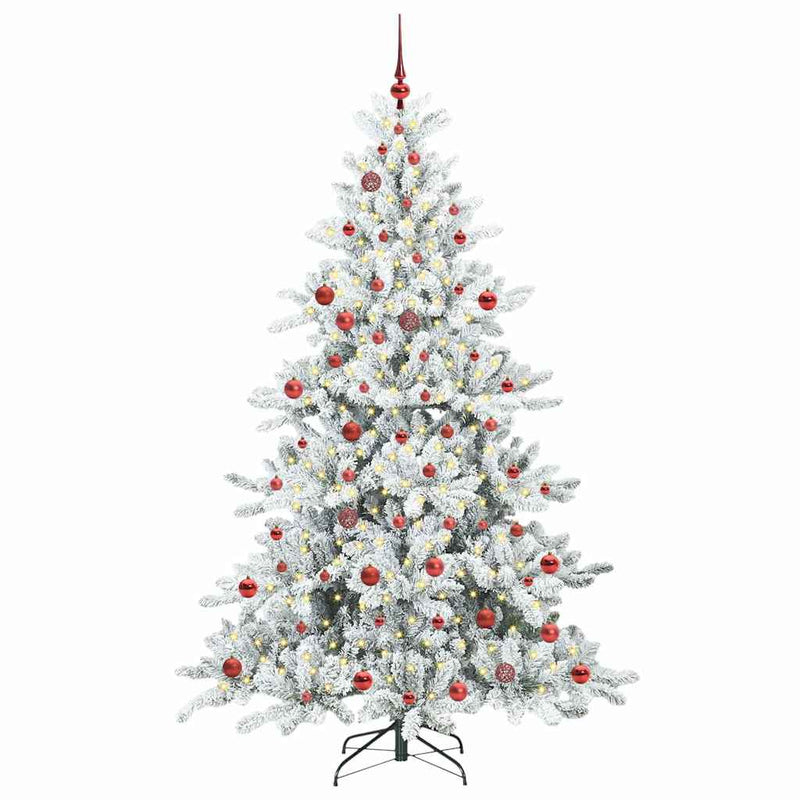 vidaXL Műanyag Hajtogatós Karácsonyfa 300 LED-del 210 cm PVC