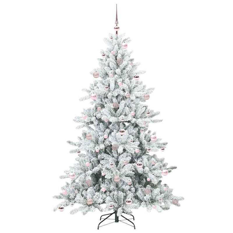 vidaXL Műanyag Hajtogatós Karácsonyfa 300 LED-del 210 cm PVC