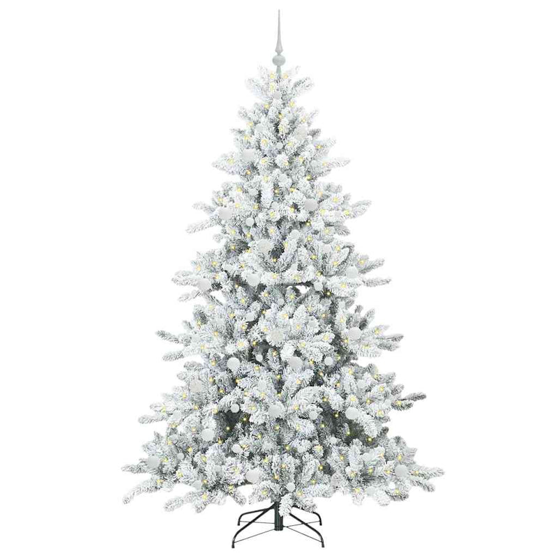 vidaXL Műanyag Hajtogatós Karácsonyfa 300 LED-del 210 cm PVC