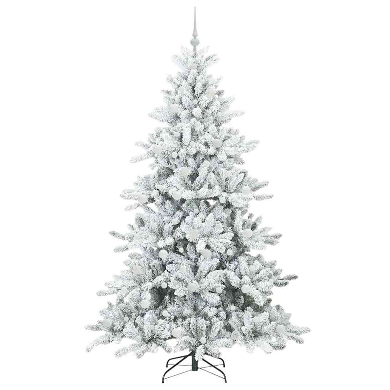 vidaXL Műanyag Hajtogatós Karácsonyfa 300 LED-del 210 cm PVC