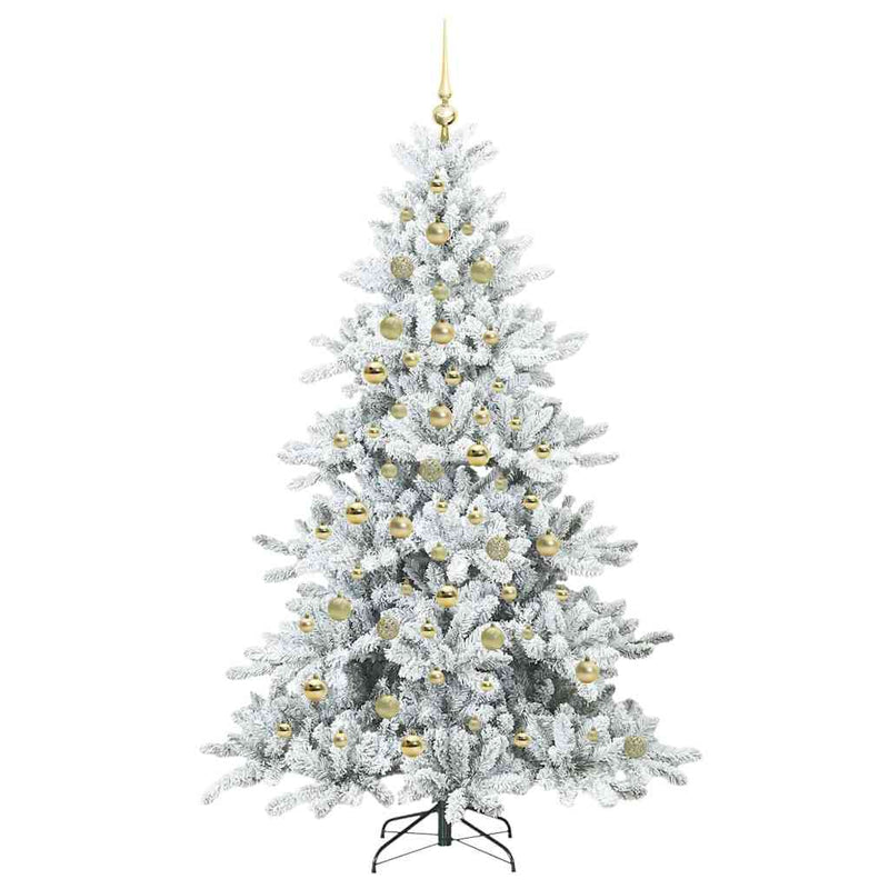 vidaXL Műanyag Hajtogatós Karácsonyfa 300 LED-del 210 cm PVC