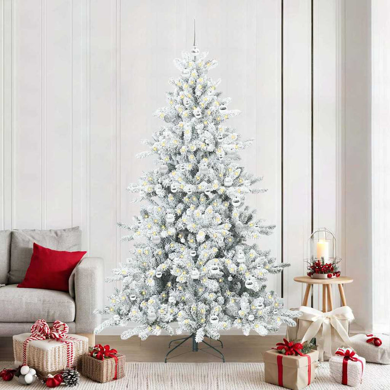 vidaXL Műanyag Hajtogatós Karácsonyfa 300 LED-del 210 cm PVC