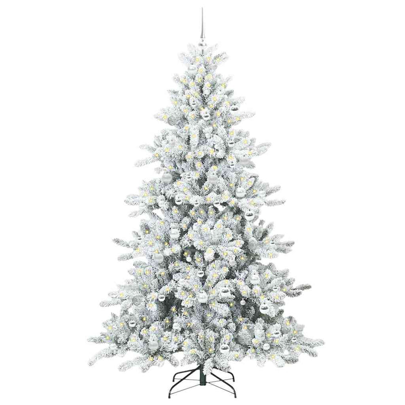 vidaXL Műanyag Hajtogatós Karácsonyfa 300 LED-del 210 cm PVC