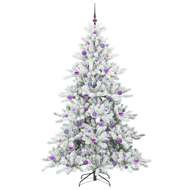 vidaXL Műanyag Hajtogatós Karácsonyfa 300 LED-del 210 cm PVC