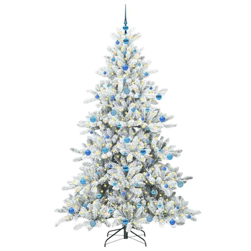 vidaXL Műanyag Hajtogatós Karácsonyfa 300 LED-del 210 cm PVC