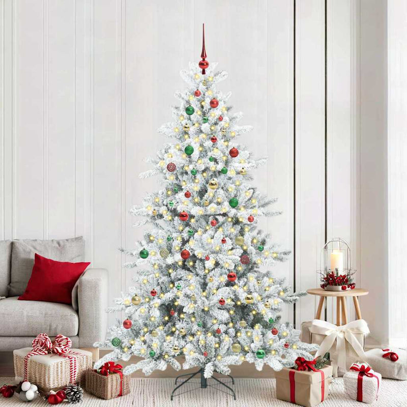 vidaXL Műanyag Hajtogatós Karácsonyfa 300 LED-del 210 cm PVC