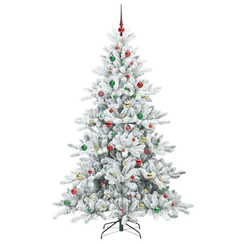 vidaXL Műanyag Hajtogatós Karácsonyfa 300 LED-del 210 cm PVC