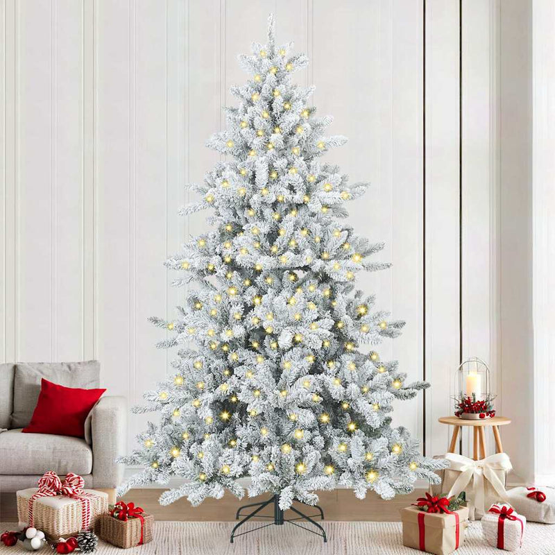 vidaXL Műanyag Hajtogatós Karácsonyfa 300 LED-del 240 cm PVC