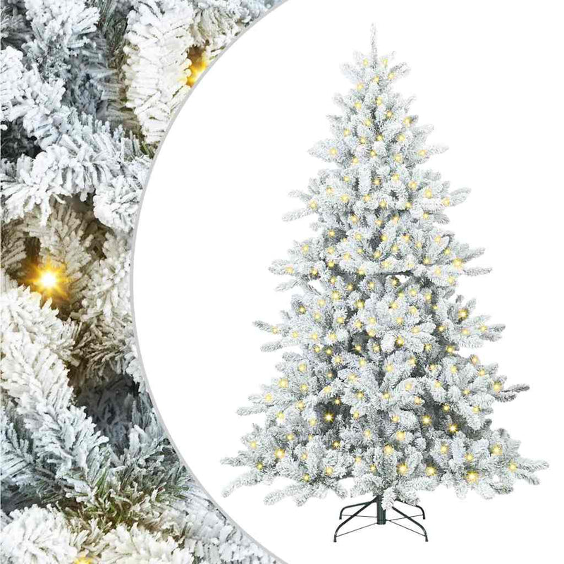 vidaXL Műanyag Hajtogatós Karácsonyfa 300 LED-del 240 cm PVC