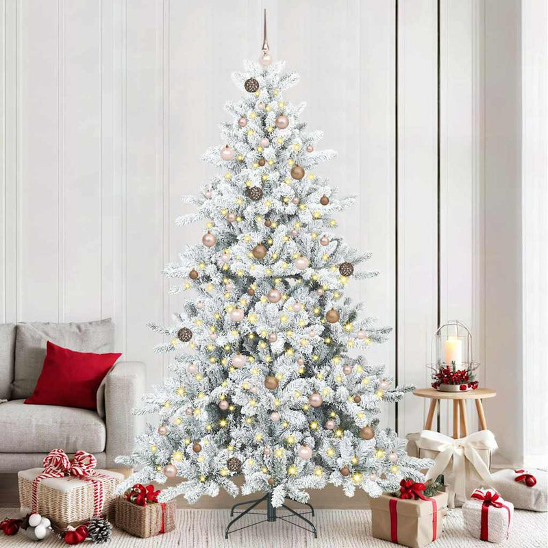 vidaXL Műanyag Hajtogatós Karácsonyfa 300 LED-del 240 cm PVC
