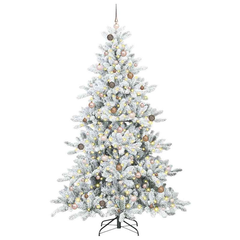 vidaXL Műanyag Hajtogatós Karácsonyfa 300 LED-del 240 cm PVC