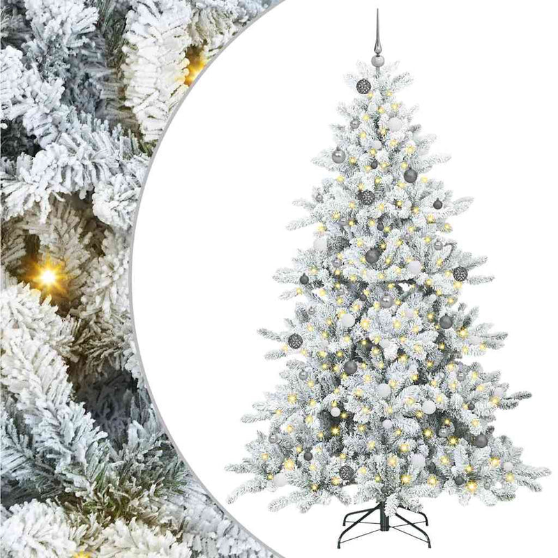 vidaXL Műanyag Hajtogatós Karácsonyfa 300 LED-del 240 cm PVC