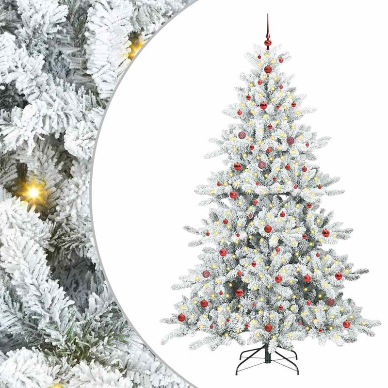 vidaXL Műanyag Hajtogatós Karácsonyfa 300 LED-del 240 cm PVC