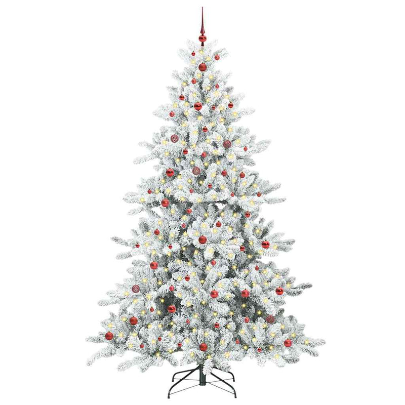 vidaXL Műanyag Hajtogatós Karácsonyfa 300 LED-del 240 cm PVC
