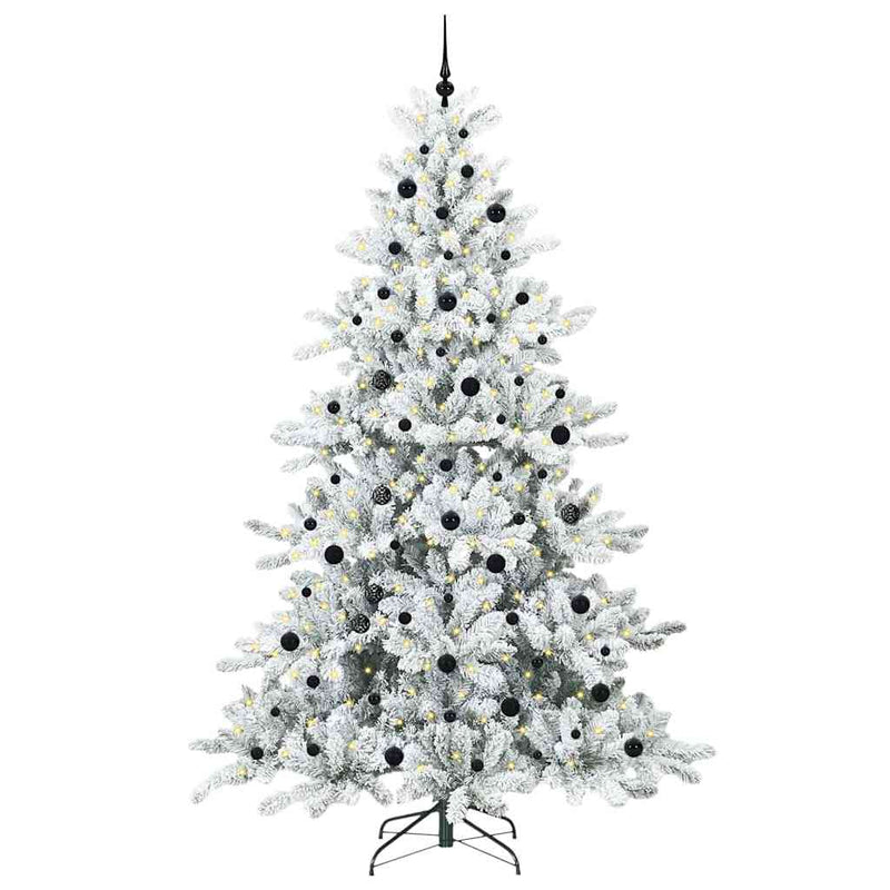 vidaXL Műanyag Hajtogatós Karácsonyfa 300 LED-del 240 cm PVC