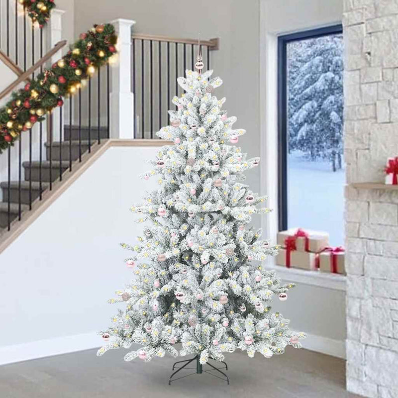 vidaXL Műanyag Hajtogatós Karácsonyfa 300 LED-del 240 cm PVC