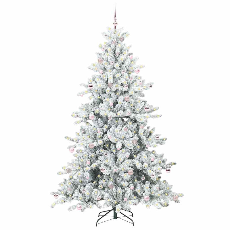 vidaXL Műanyag Hajtogatós Karácsonyfa 300 LED-del 240 cm PVC