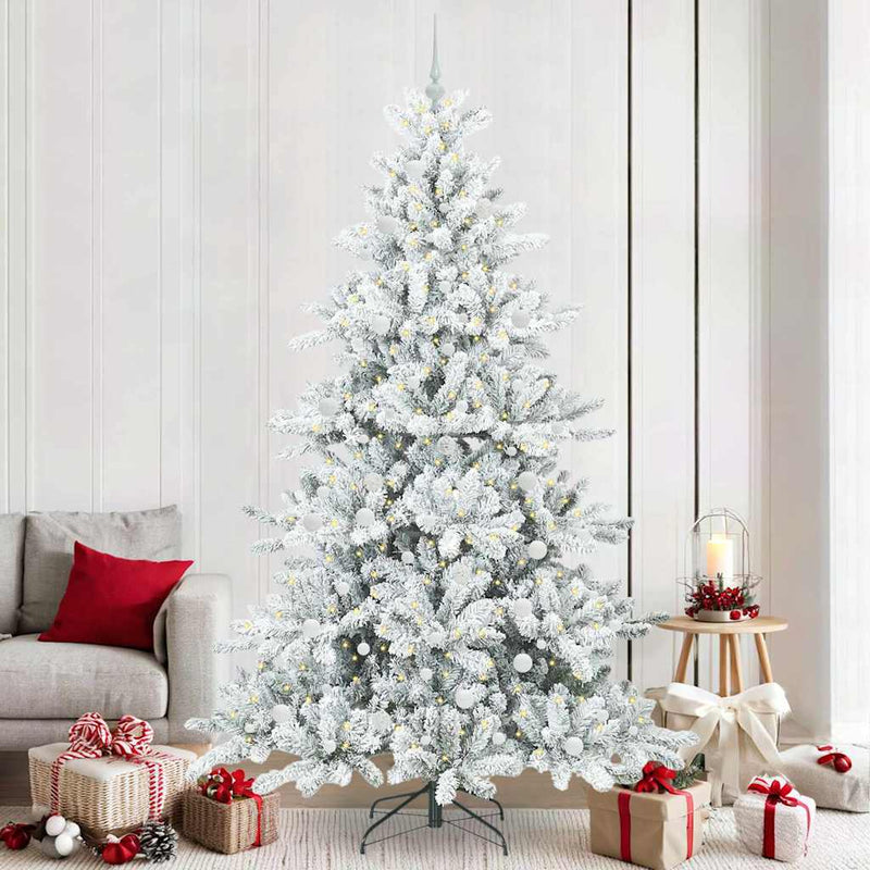 vidaXL Műanyag Hajtogatós Karácsonyfa 300 LED-del 240 cm PVC