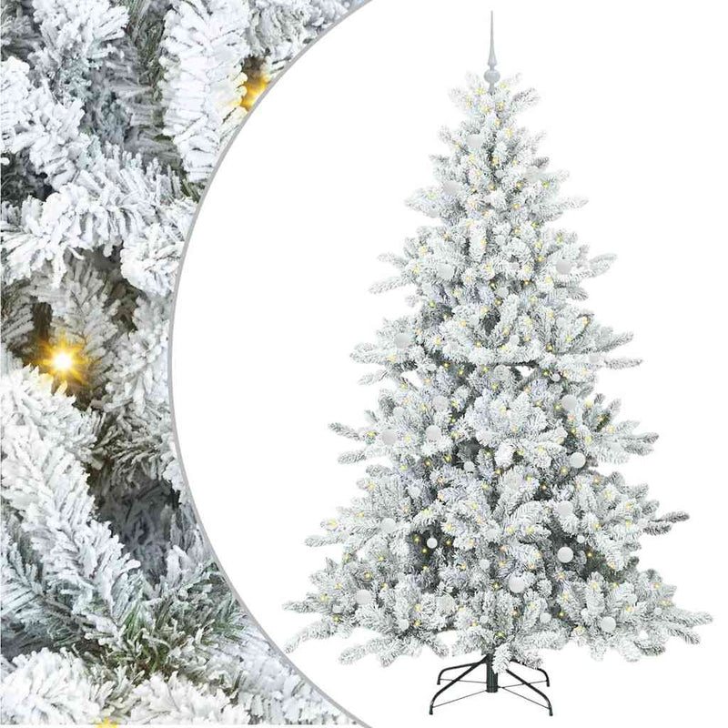 vidaXL Műanyag Hajtogatós Karácsonyfa 300 LED-del 240 cm PVC
