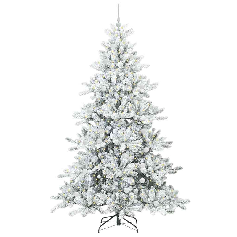 vidaXL Műanyag Hajtogatós Karácsonyfa 300 LED-del 240 cm PVC