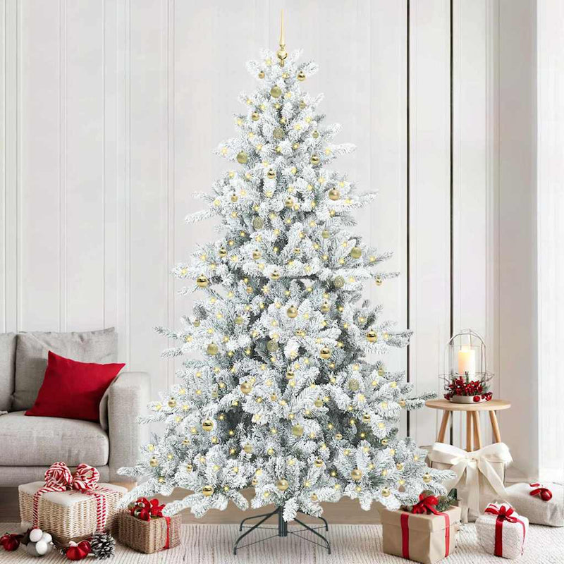 vidaXL Műanyag Hajtogatós Karácsonyfa 300 LED-del 240 cm PVC