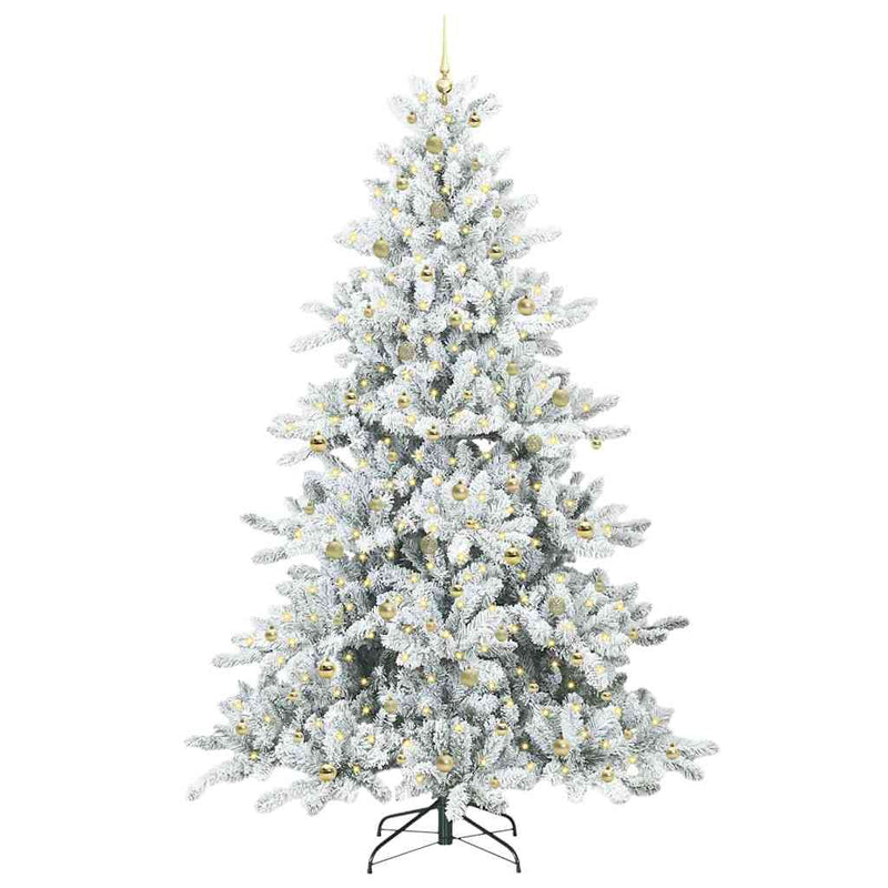 vidaXL Műanyag Hajtogatós Karácsonyfa 300 LED-del 240 cm PVC