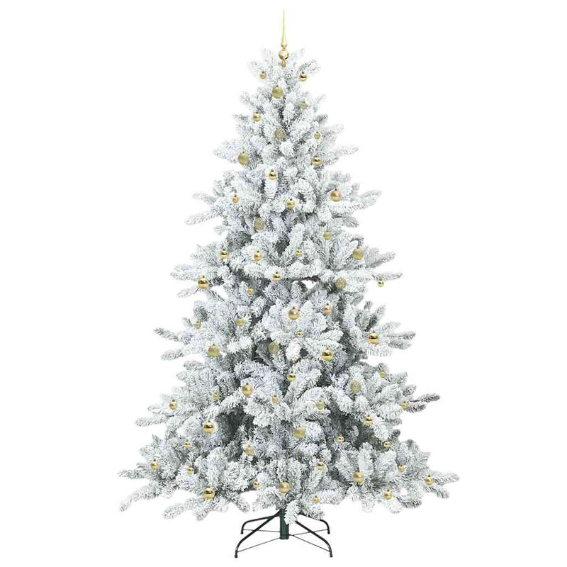 vidaXL Műanyag Hajtogatós Karácsonyfa 300 LED-del 240 cm PVC