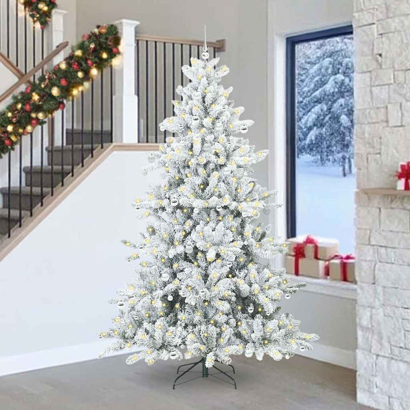 vidaXL Műanyag Hajtogatós Karácsonyfa 300 LED-del 240 cm PVC