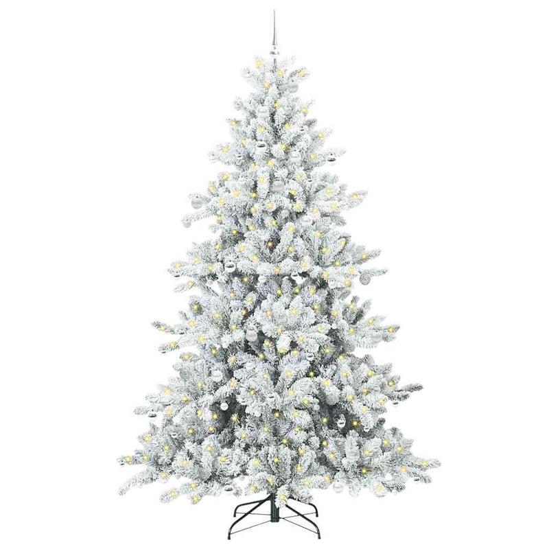 vidaXL Műanyag Hajtogatós Karácsonyfa 300 LED-del 240 cm PVC