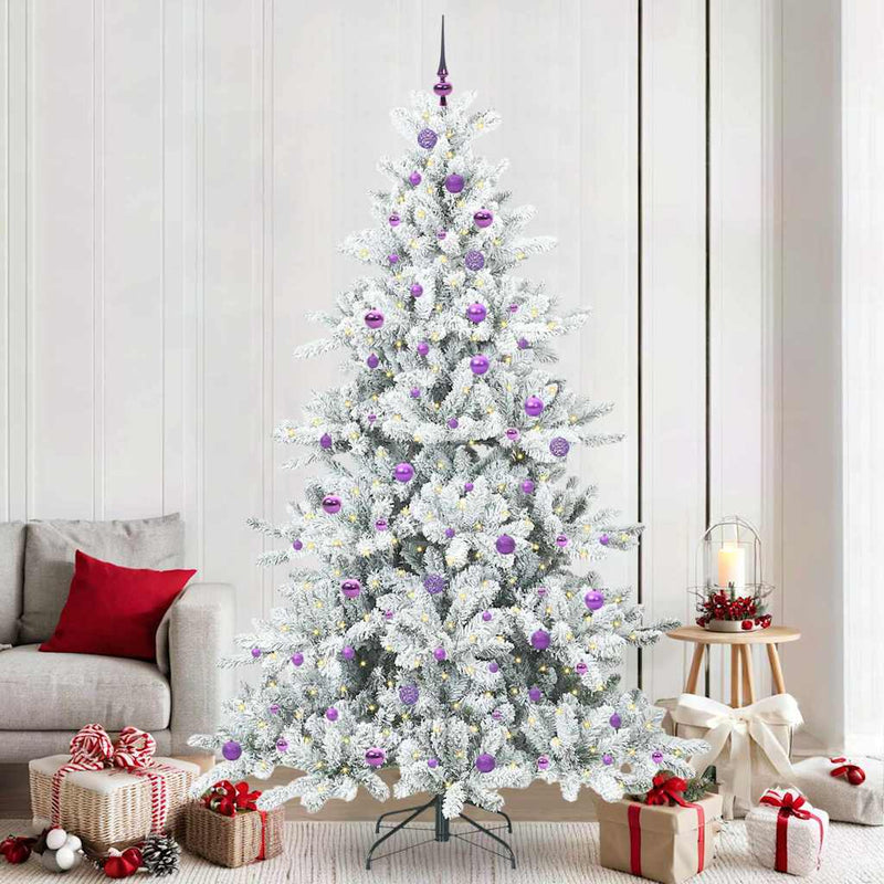 vidaXL Műanyag Hajtogatós Karácsonyfa 300 LED-del 240 cm PVC