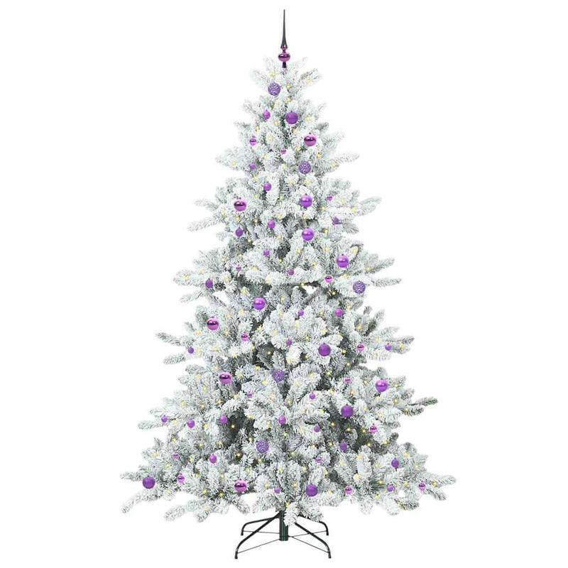 vidaXL Műanyag Hajtogatós Karácsonyfa 300 LED-del 240 cm PVC
