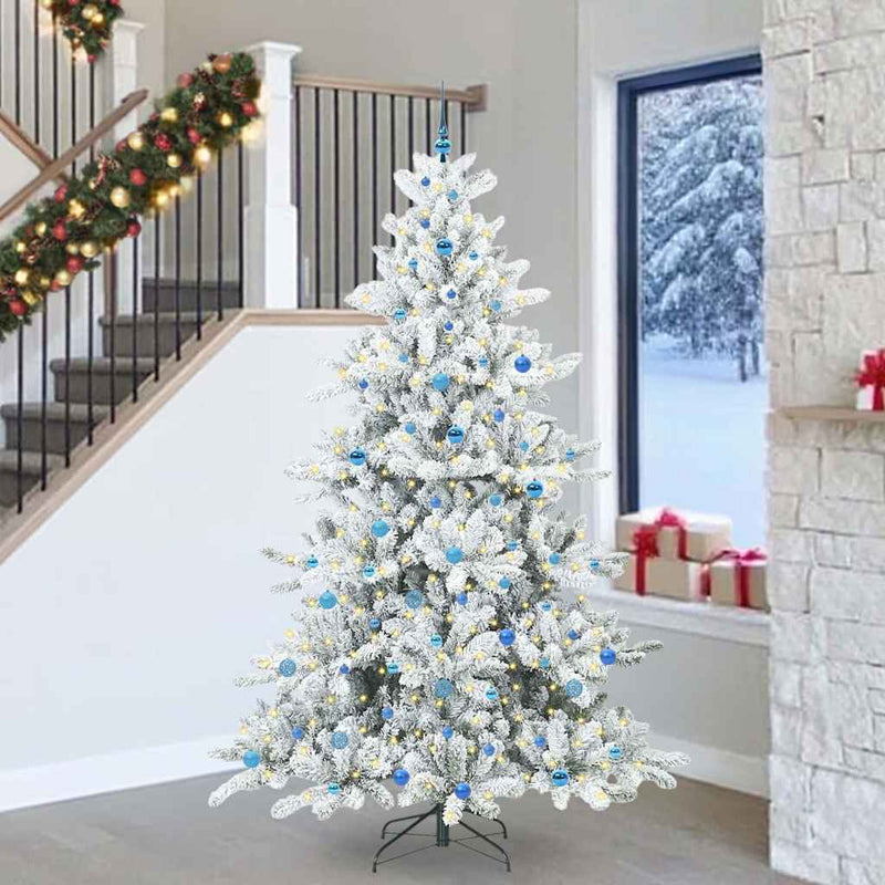 vidaXL Műanyag Hajtogatós Karácsonyfa 300 LED-del 240 cm PVC