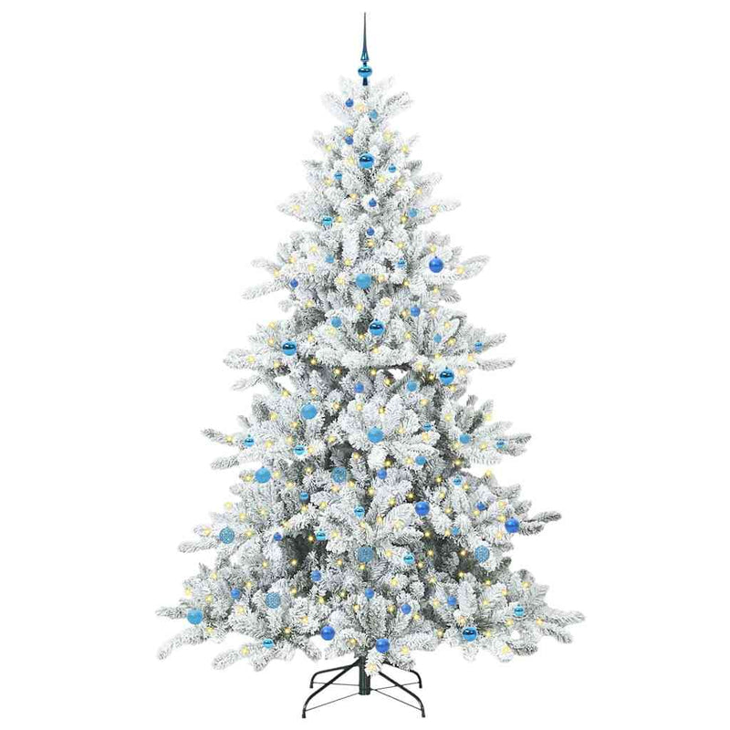 vidaXL Műanyag Hajtogatós Karácsonyfa 300 LED-del 240 cm PVC