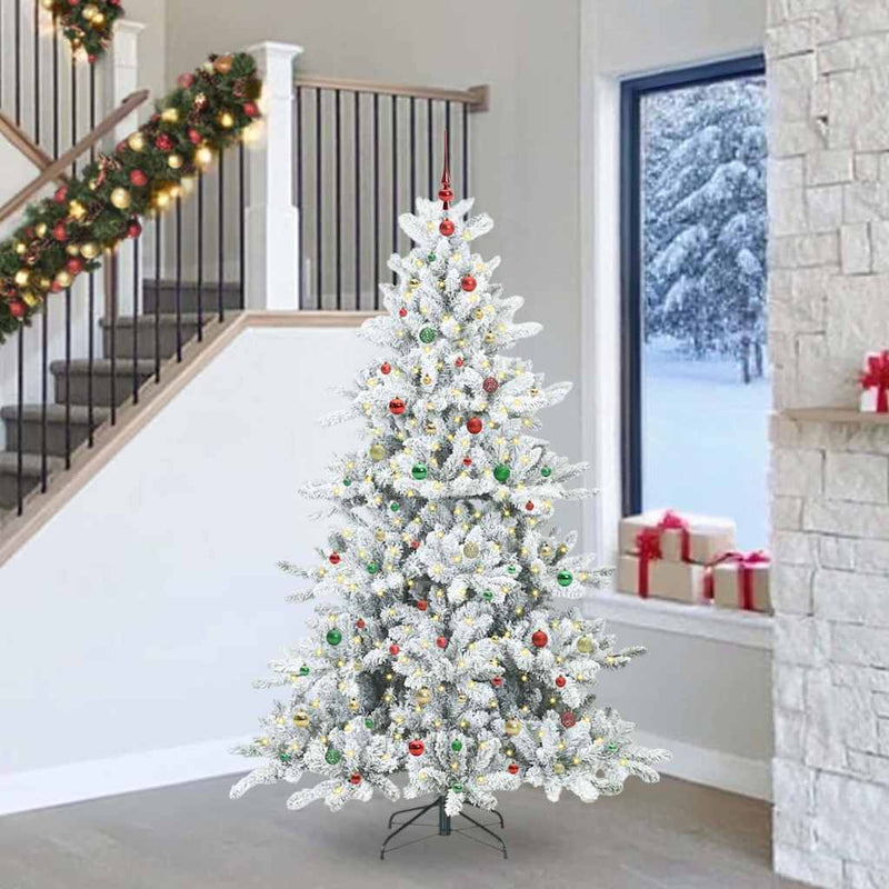 vidaXL Műanyag Hajtogatós Karácsonyfa 300 LED-del 240 cm PVC