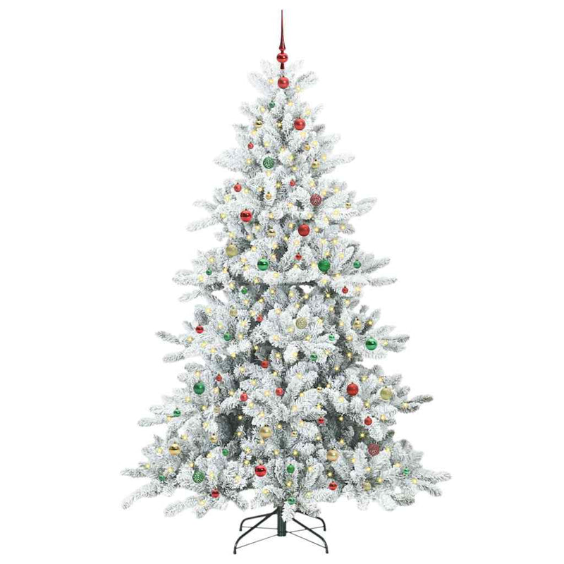 vidaXL Műanyag Hajtogatós Karácsonyfa 300 LED-del 240 cm PVC