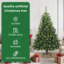 vidaXL Mű karácsonyfa 150 LED-del állvánnyal Zöld 120 cm PE és PVC
