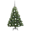 vidaXL Mű karácsonyfa 150 LED-del állvánnyal Zöld 120 cm PE és PVC