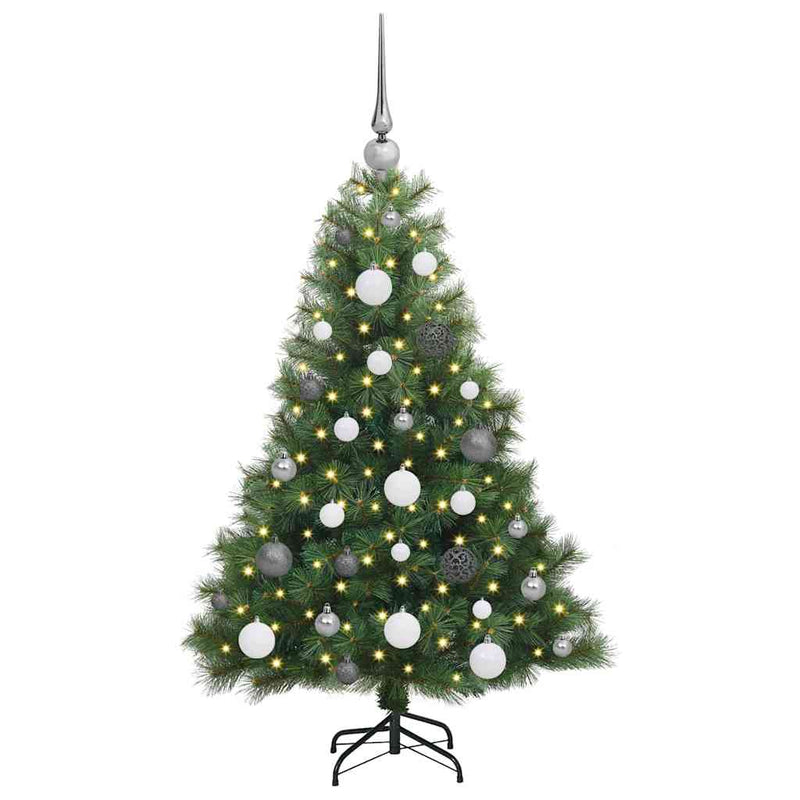 vidaXL Mű karácsonyfa 150 LED-del állvánnyal Zöld 120 cm PE és PVC
