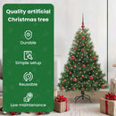 vidaXL Mű karácsonyfa 150 LED-del állvánnyal Zöld 120 cm PE és PVC