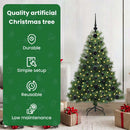 vidaXL Mű karácsonyfa 150 LED-del állvánnyal Zöld 120 cm PE és PVC