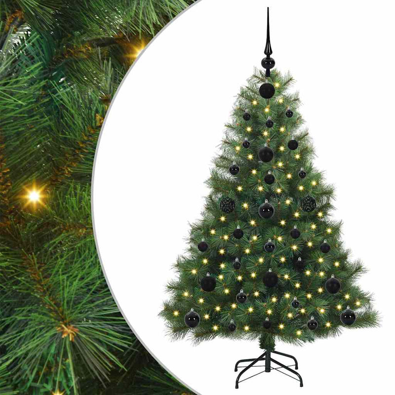 vidaXL Mű karácsonyfa 150 LED-del állvánnyal Zöld 120 cm PE és PVC