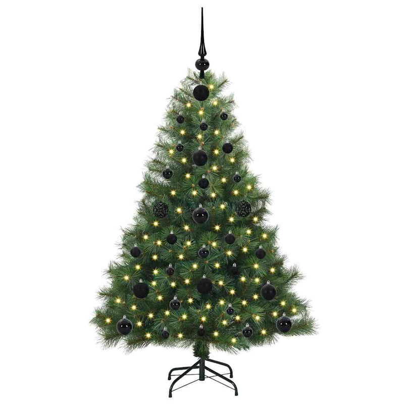 vidaXL Mű karácsonyfa 150 LED-del állvánnyal Zöld 120 cm PE és PVC